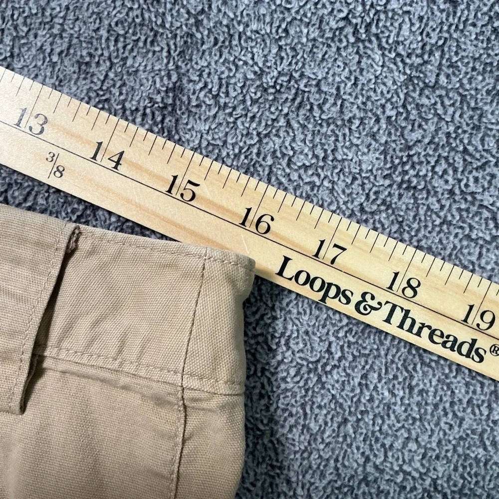 Tommy Bahama Mens Khaki Chino Shorts Tan Cotton Blend Size 34 Flat Front Casual